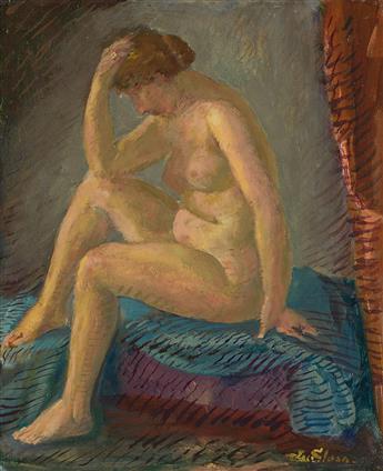 JOHN SLOAN Nude Sketch (Seated Female Nude).